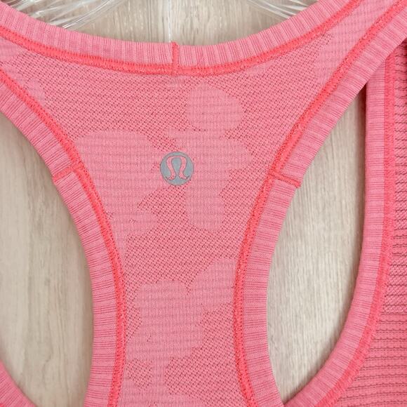 LULULEMON Swiftly Tech Racerback Tank Top Womens Size 8 Coral Pink Gym Running - Picture 8 of 13